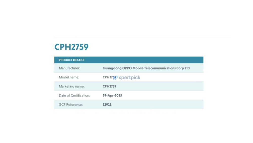 Oppo CPH2759 GCF