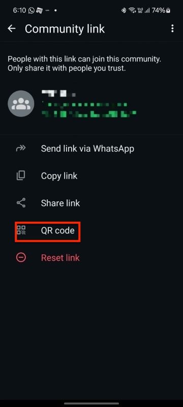 qr code on whatsapp channel