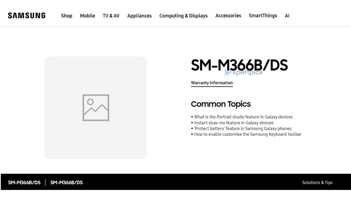 Samsung Galaxy M36 5G support page live