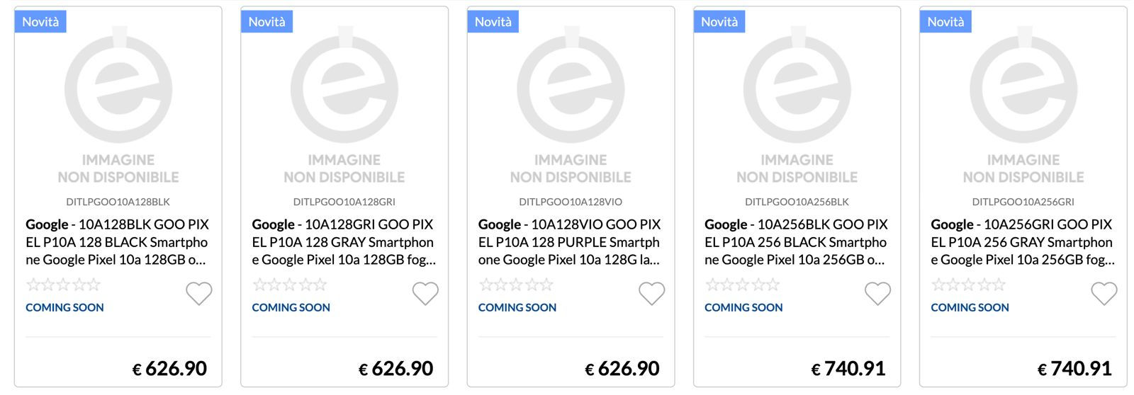Google Pixel 10a price leak-