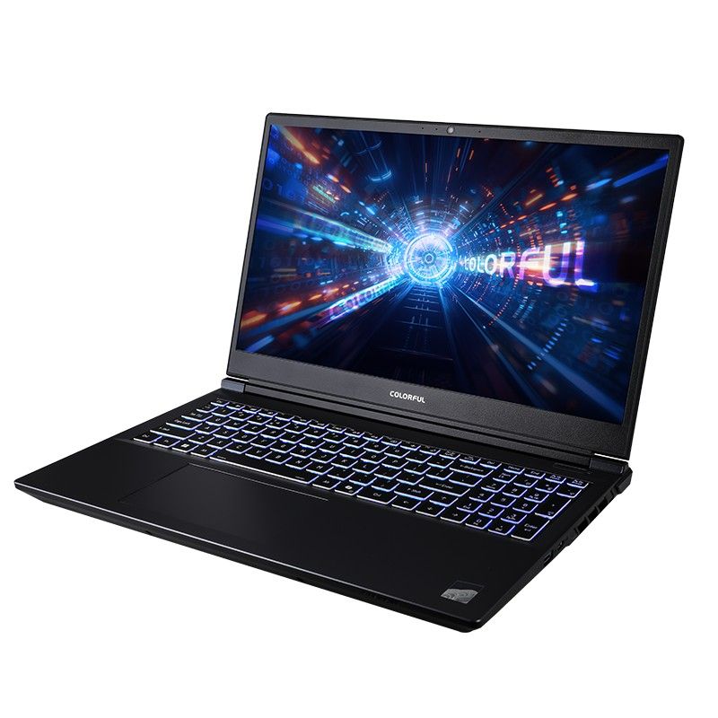 Colorful EVOL P15 gaming laptop with RTX 5060 Laptop GPU shown in open position with RGB keyboard and 15.6-inch display. (Source: Colorful)