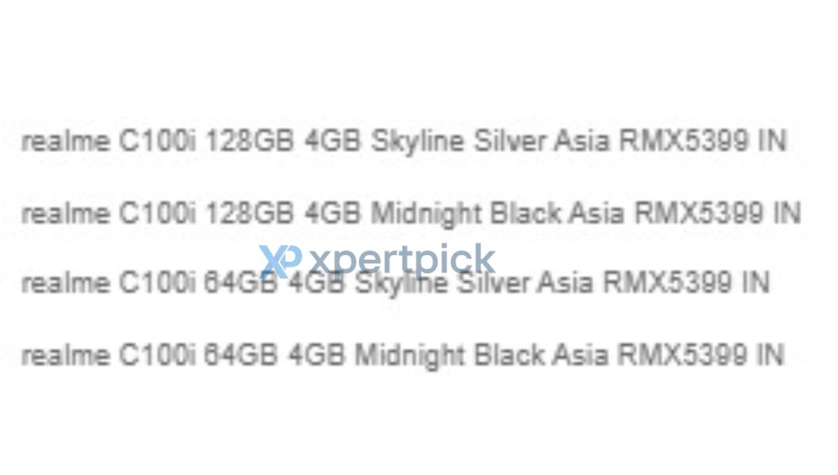 Realme C100i Variants, Colour Options